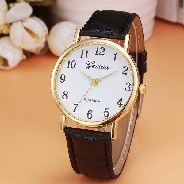

wristwatches no.2 women fashion faux leather analog quartz wrist watch bracelet ladies clock &ff, Slivery;brown