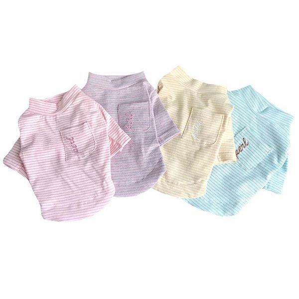 

dog apparel spring clothes striped puppy for small medium dogs ropa perro leisure pet shirt coat jacket yorkshire
