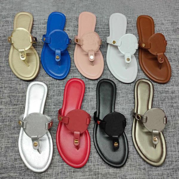 

flat slippers sandals summer shoes leather flip flops ladies fashion luxury women's beach, Black