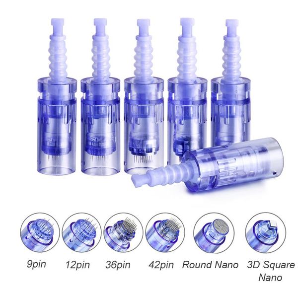 

tattoo needles 50pcs dr pen ultima a6 cartridge microneedling derma bayonet replacement 9/12/24/36/42 pin drag nano mts