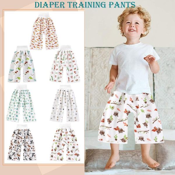 

baby boys girls waterproof diaper pants training cloth 3 in 1 shorts high waist kids reusable diapers