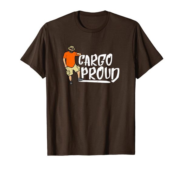

cargo proud t-shirt for men who love cargo shorts, White;black