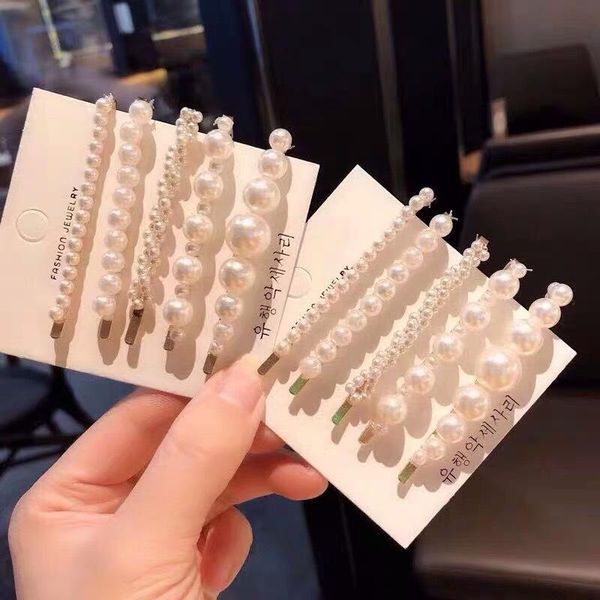 

hair clips 10pcs women luxury pearl crystal set for girls 2021 fashion sweet metal barrette