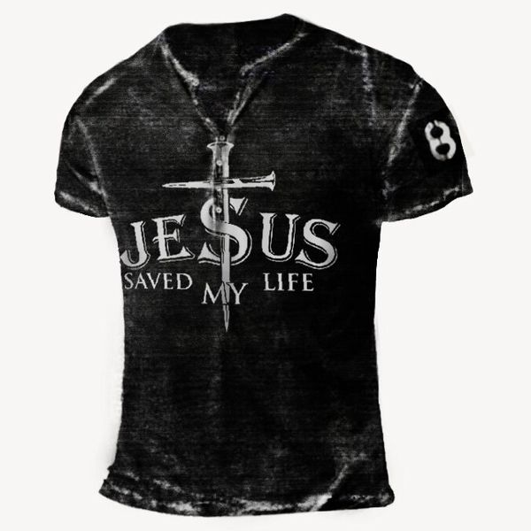 

cross male 039 s button t-shirt, comfortable and fashionable novel and handsome short sleeve party street v-neck, White;black