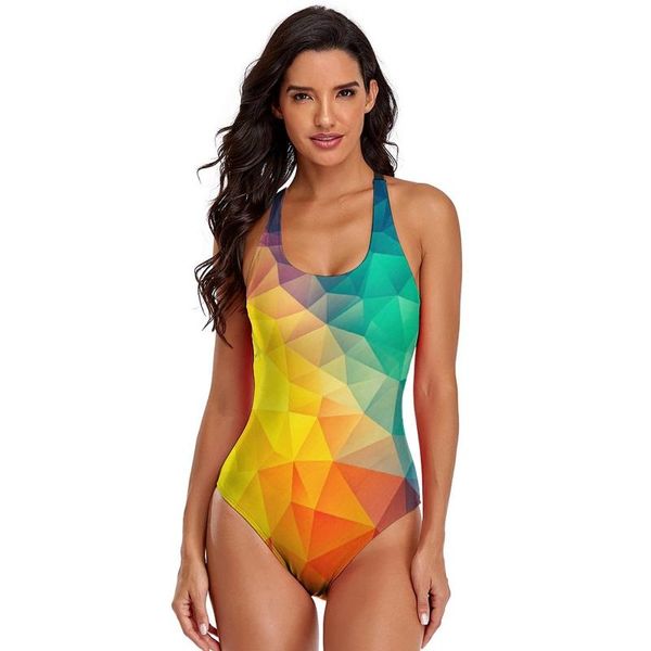

one-piece suits rainbow swimsuit surfing swimwear young sale 1 piece bathing suit