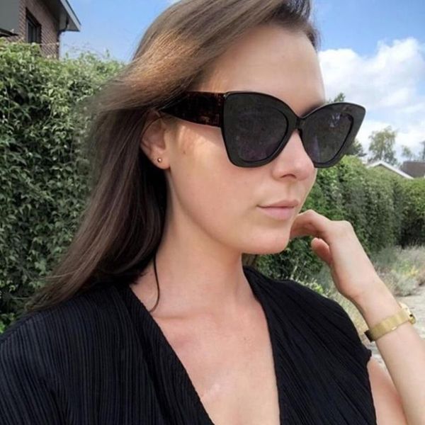 

sunglasses acetate cat eye women grey shades lenses, White;black