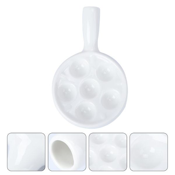 

dishes & plates 1pc household baking plate kitchen snail dish barbecue (white)