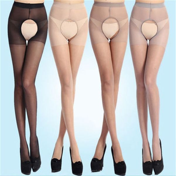 

silk core wrapped summer ultra-thin women's hollow silk stockings open file carved pantyhose, Black;white