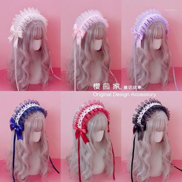 

princess sweet lolita hairband japanese soft sister white lace hair band with kc headband fashion women yyj0351