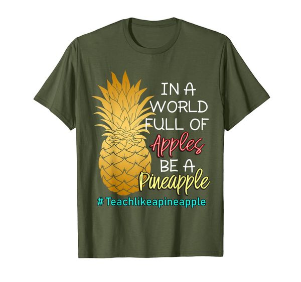 

first day of school funny pineapple teacher saying t-shirt, White;black