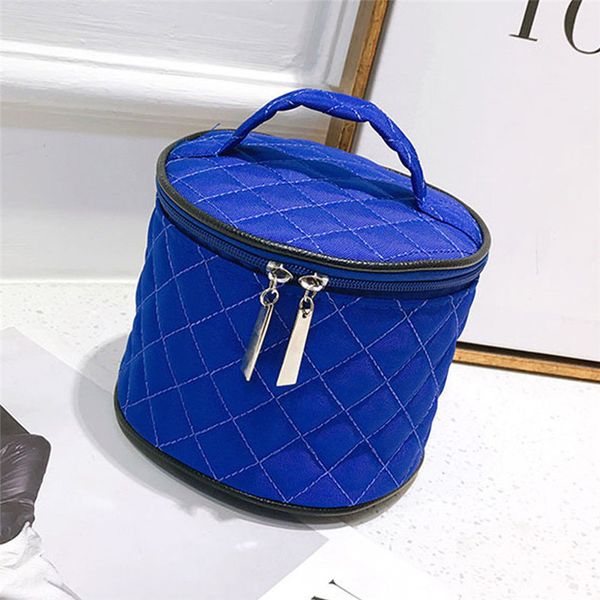 

women lady zipper makeup toiletry barrel cosmetic bag travel organizer storage bags