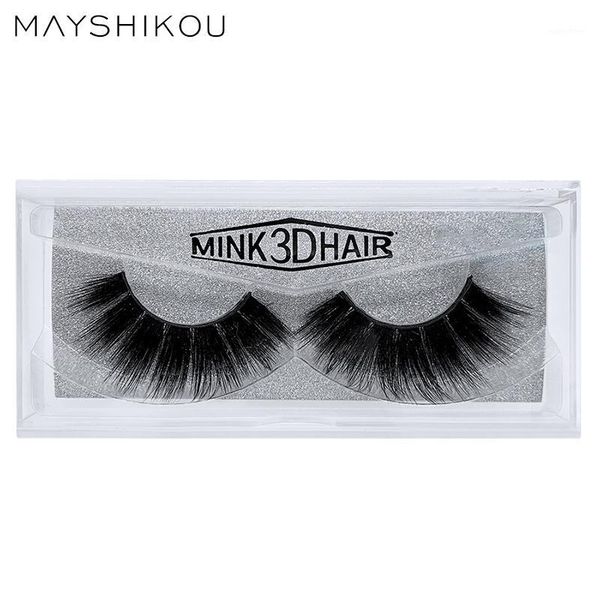 

3d mink hairs false eyelashes extension-lashes long thick style full strip eyelash curling hair handmade1