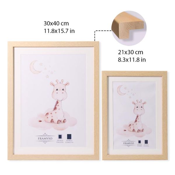 

frames with high definition glass mat natural wood color nursery bedroom wall art home decora4 30x40cm solid picture po