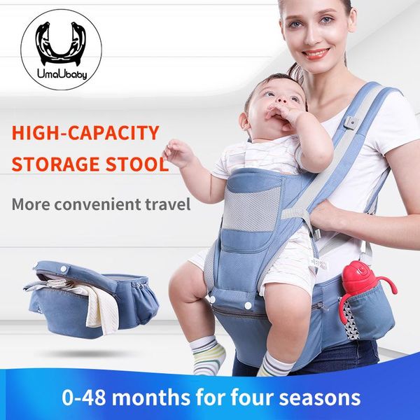 

carriers, slings & backpacks umaubaby baby carrier multifunctional waist stool double shoulder strap kangaroo ergonomic wrap sling accessori