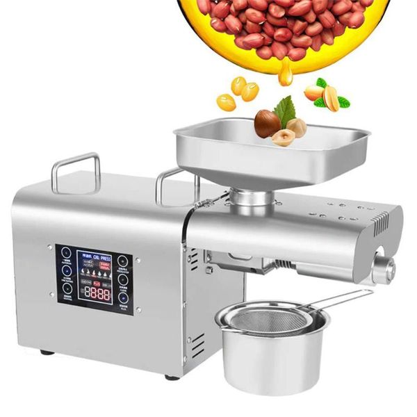 

household oil press machine automatic peanut sunflower sesame extractor intelligent temperature control kitchen appliances pressers