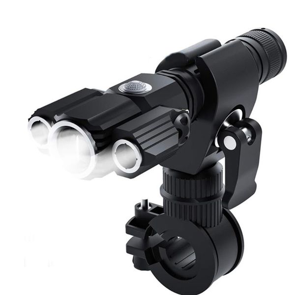 

bicycle lights led rechargeable headlights mounted on handlebars three outdoor bike
