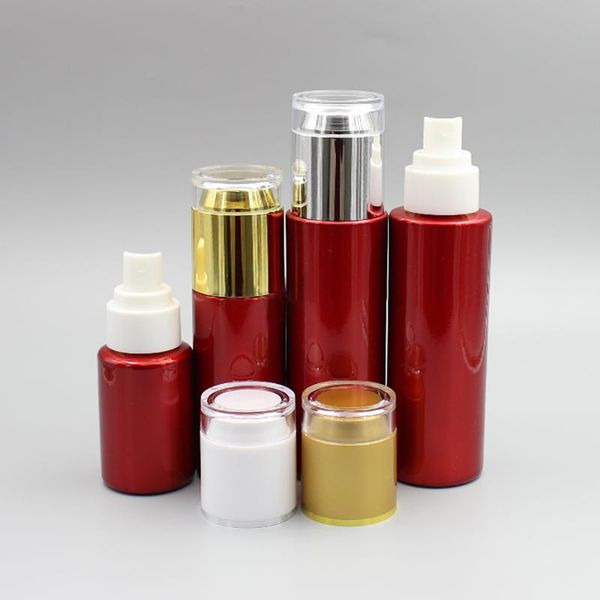

storage bottles & jars 100pcs face mist spray bottle,80ml empty red glass cosmetic packaging with pump