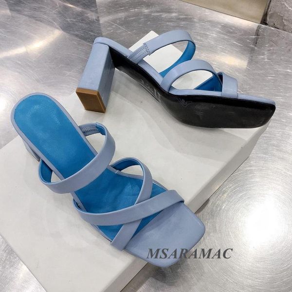 

fashion cross belt party heel dress shoes leather peep toe outside wear slippers street woman, Black