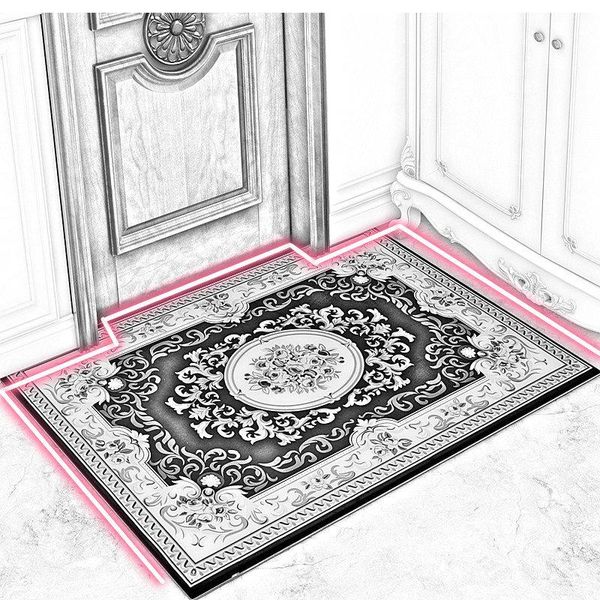 

european-style floor mat door doorway home foyer corridor stair step carpet carpets