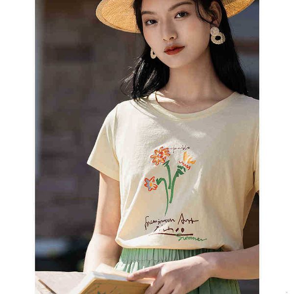 

women's t-shirt t shirts causal t-shirt funny flower with english print beaded decoration summer short sleeve girl liff, White