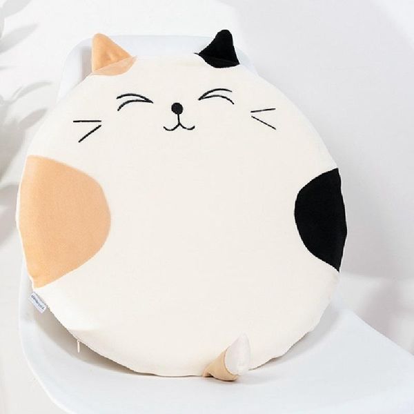 

pillow cute cat cartoon animal seat pad micro fiber memory foam filling 40x40x4.5cm home dorm office cushion