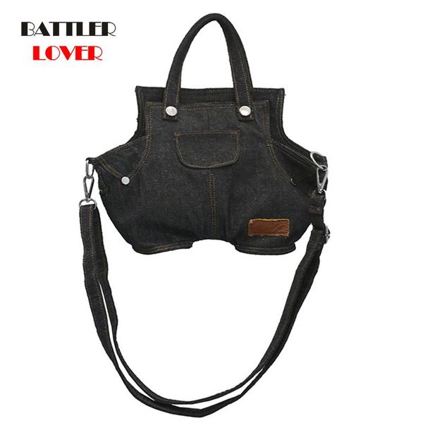 

evening bags funny blue black jeans bag for women 2021 small tote denim zipper handbag girl casual travel shoulder messenger