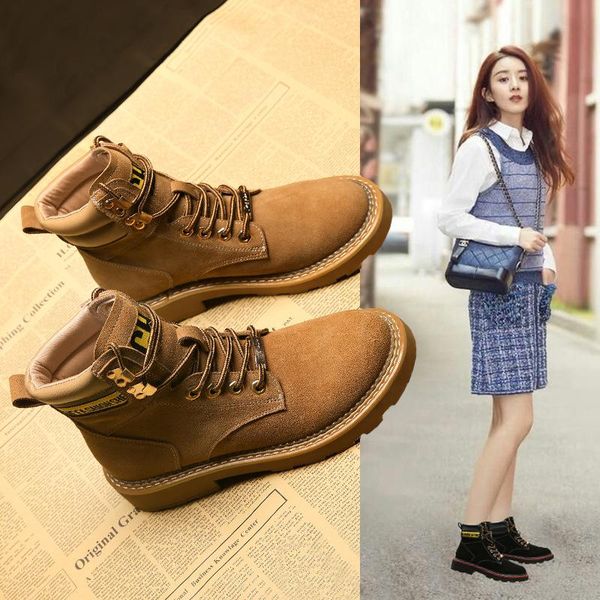 

boots ankle round toe med women fashion solid punk motorcycle casual lace up shoes, Black