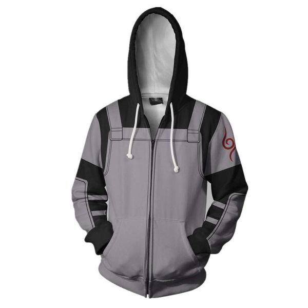 

men's hoodies & sweatshirts fashion casual anime zipper men women 3d printed streetwear harajuku cosplay costume hoodie coat, Black