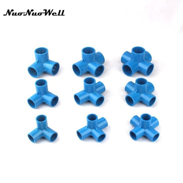 

watering equipments 1pcs nuonuowell 20mm 25mm 32mm pvc tee connector four five way joint garden irrigation tube adapter pipe fittings