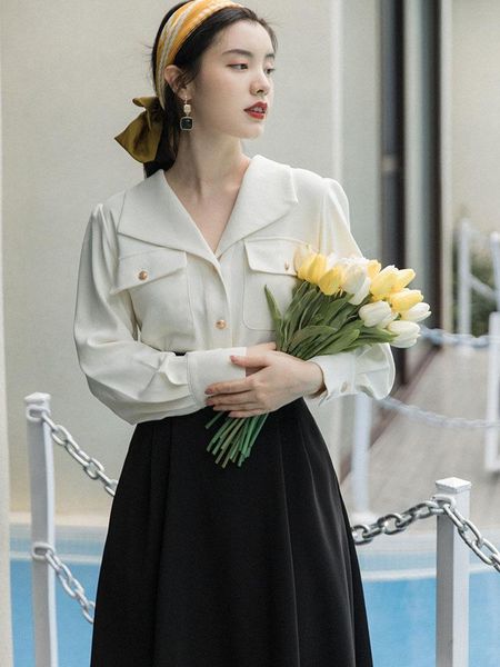 

skirts 2021 fashion women's clothing vintage womens two-piece suit, Black