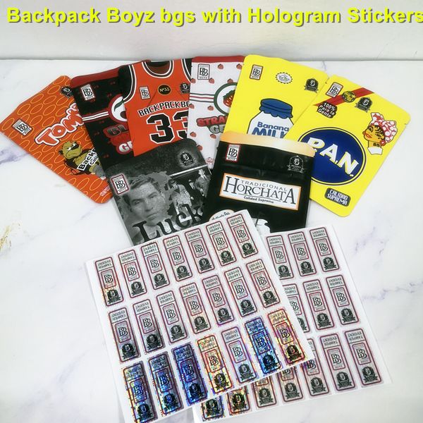 

New Arrival 3.5g BACKPACK BOYZ 33 bags Strawberry Gelato Banana Milk PAN Tomyz Bags backpack boyz with hologram stickers Childproof bags