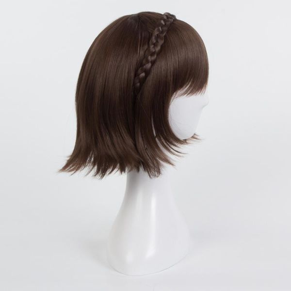 

other event & party supplies anime wig cosplay girls halloween carnival mixed brown hair synthetic heat-resistant with braids + hat