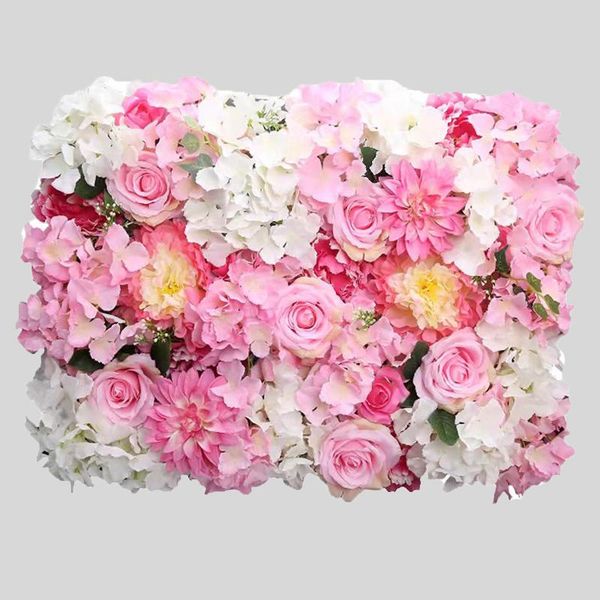 

decorative flowers & wreaths artificial hydrangea rose peony flower panels wedding backdrop centerpieces decorations venue floral decor 60x4