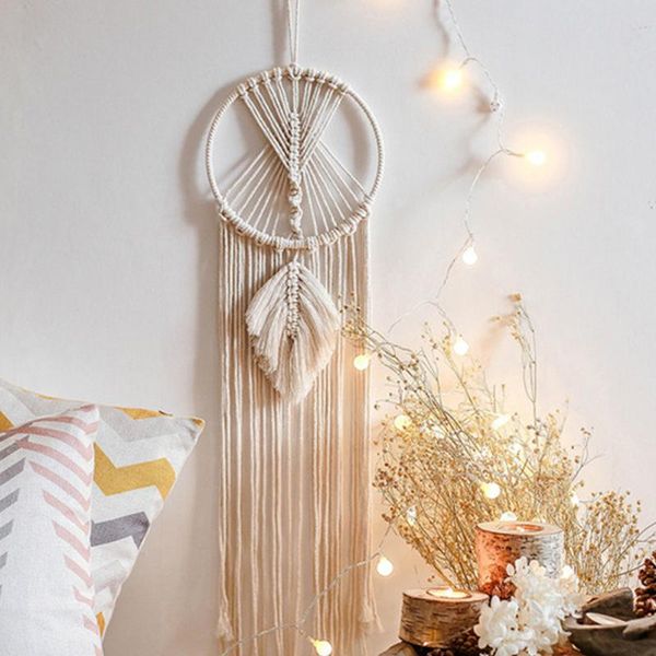 

decorative objects & figurines balcony window living room home decor wall hanging art pendant woven macrame tassels dream catcher bedroom we