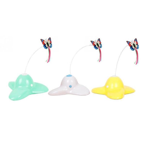 

pet electric rotating flying butterfly cat interactive spinning teaser toys