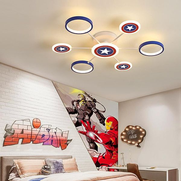 

chandeliers captain children's lamp modern led chandelier bedroom boy girl room home decoration 90-260v ceiling