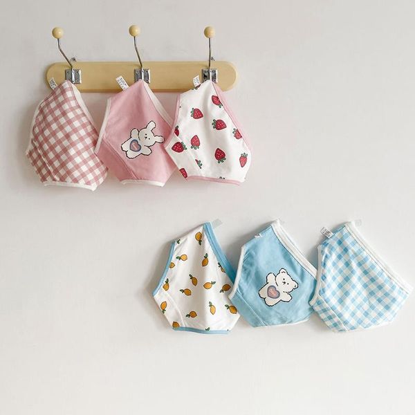 

panties 3 pcs/lot boys cartoon boxer girls cute bear print plaid briefs under cotton comfort underwear toddler rallytan, Camo