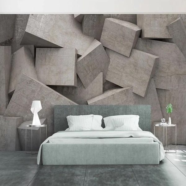 

custom any size 3d stereoscopic abstract space geometric po background murals modern living room bedroom wallpaper waterproof wallpapers