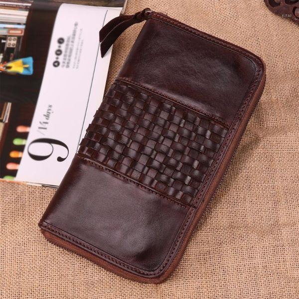 

wallets men wallet luxury genuine leather long clutch large purse phone bag carteira masculina super1, Red;black