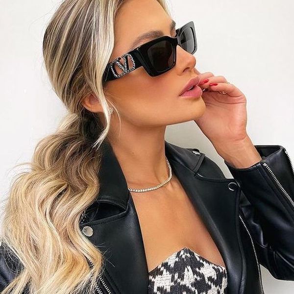 

sunglasses fashion brand small square for women vintage black gradient elegant uv400 sun glasses female shades ins, White;black