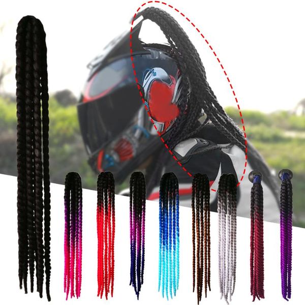 

motorcycle helmets hand-woven locomotive helmet sucker twist braid peeping decorations variety of colors quickly identify female knight