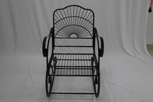 

outdoor rocking chair metal black camp furniture