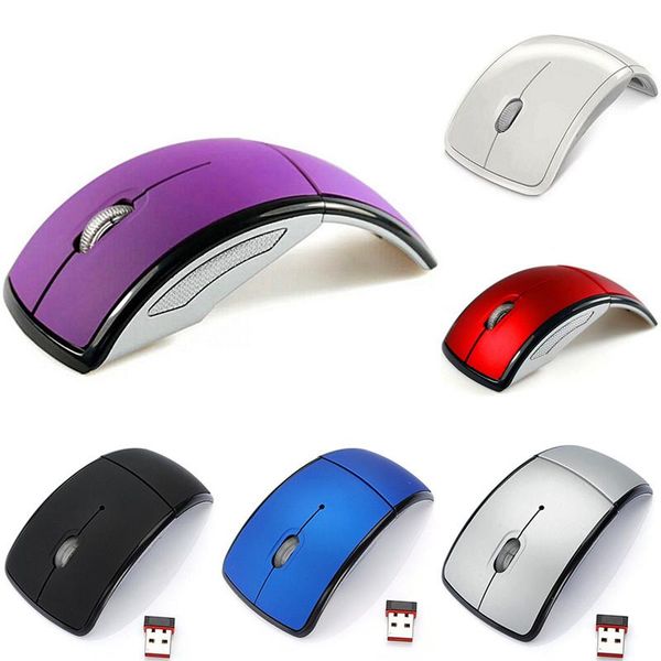 

mice wireless mouse 2.4g foldable travel notebook mute cordless mini usb folding receiver for lappc desktop