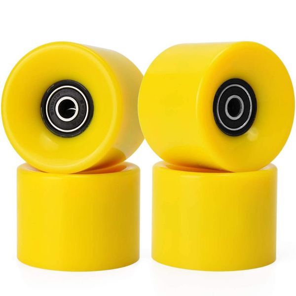 

set of 4 wheels 70mm 78a offset hub solid longboard with abec 9 bearing smooth riding longboarding skateboard skateboarding