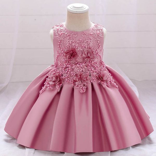 

girls dresses baby clothes kids clothing children wear flower lace infant embroidery princess party formal dress b7629, Red;yellow
