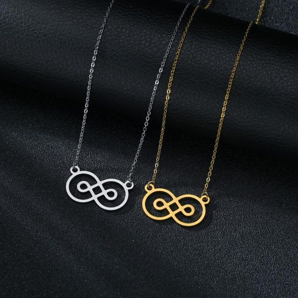 

pendant necklaces 2021 baroque women's golden retro constellation clavicle chain simple titanium steel necklace, Silver
