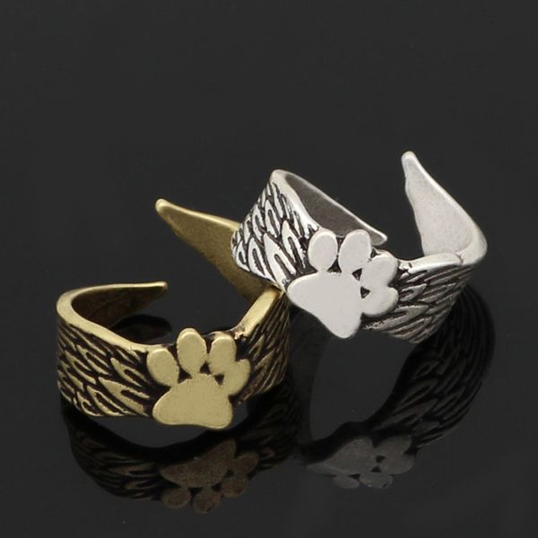 

dog palm ring bracelet, Silver