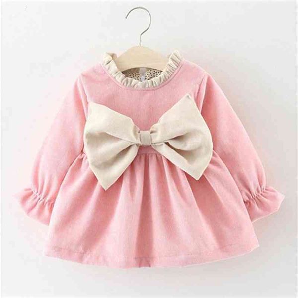 

lovely infant toddler kids baby girl dresses spring autumn long sleeve princess girls bowknot formal pageant party clothes, Red;yellow