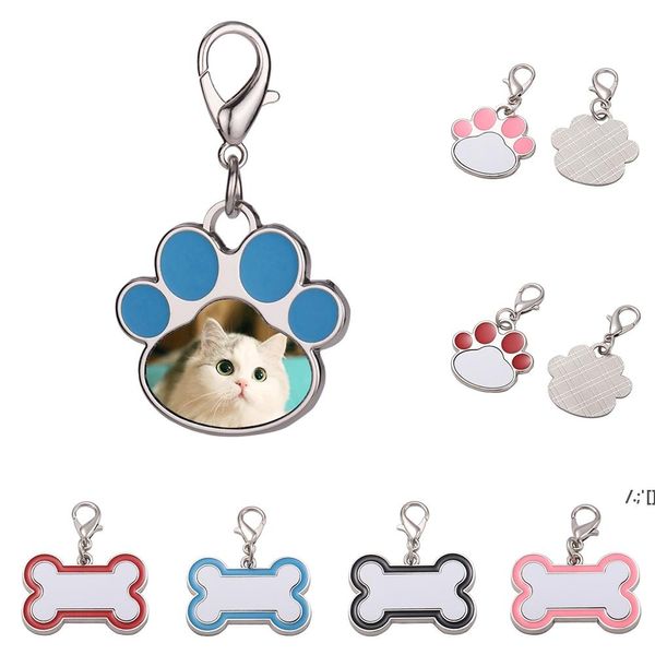 Blank Sublimation Keychain Party Fority Pet Dog Tag Diy Photo Heat Transfer Cute Claw Type Keychain LLB12417