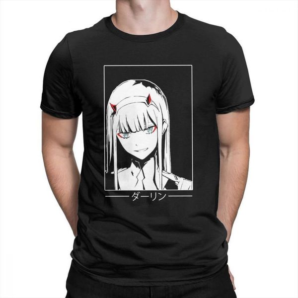 

cool zero two darling in men the franxx movie male funny cotton tees streetwear, White;black